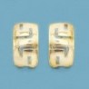 18K PENDIENTES GRECA CALADA.