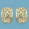 18K PENDIENTES ORO CALADOS.