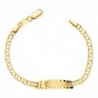 18K ESCLAVA BEBE ORO AMARILLO HUNGARINA CHAPA MATE CON OSO 20 X 5 MM. 13 CM