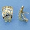 18K PENDIENTES CALADOS. 19 X 14 MM.