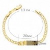 18K ESCLAVA BEBE ORO AMARILLO HUNGARINA CHAPA MATE CON OSO 20 X 5 MM. 13 CM