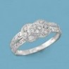 18K SORTIJA ORO BLANCO Y CIRCONITAS