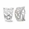 18K PENDIENTES ORO BLANCO Y CIRCONITAS CIERR OMEGA