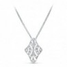 18K GARGANTILLA ORO BLANCO 45CM JUEGO NOVIA MOTIVO CIRCONITAS 20X15 MM