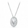 18K GARGANTILLA ORO BLANCO JUEGO NOVIA 45CM CENTRO CIRCONITAS 23X15 MM