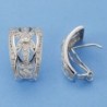 18K PENDIENTES ORO BLANCO CIRCONITAS. 20 X 12 MM.