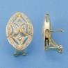 18K PENDIENTES CIRCONITAS OMEGA.