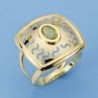 18K SORTIJA ORO AMARILLO PIEDRA OVAL CALADO