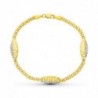 18K PULSERA ORO BICOLOR CIRCONITAS. 17,5 CM.