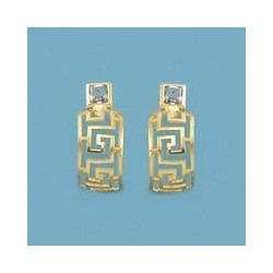 18K PENDIENTES GRECA...