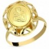 18K SORTIJA ORO AMARILLO MONEDA AMOR O MADRE OVAL