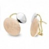 18K PENDIENTES ORO BICOLOR BLANCO Y ROSA