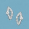 18K PENDIENTES ORO BLANCO