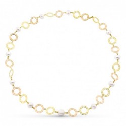 18K COLLAR ORO BICOLOR...