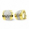 18K PENDIENTES ORO BICOLOR TALLADOS