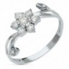 18K SORTIJA ORO BLANCO JUEGO NOVIA PIÑA CIRCONITAS ANCHO 10 MM