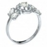 18K SORTIJA ORO BLANCO JUEGO NOVIA CIRCONITA PERA ANCHO TOTAL 11 MM