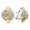 18K PENDIENTES ORO BICOLOR CON CIRCONITAS