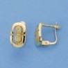 18K PENDIENTES BRILLO Y MATE. 10 X 6 MM.