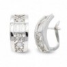 18K PENDIENTES ORO BLANCO BARRITAS Y CIRCONITAS