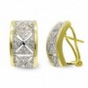 18K PENDIENTES ORO BICOLOR Y CIRCONITAS