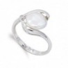 18K SORTIJA ORO BLANCO Y PERLA BOTON 9MM.