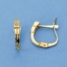 18K PENDIENTES CIRCONITAS. 10 X 2 MM.