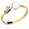 18K SORTIJA ORO BICOLOR COMUNION PERLA 4,5 MM. ANCHO CUERPO: 6 MM