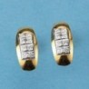 18K PENDIENTES CIRCONITAS RODIO. PRESION