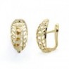 18K PENDIENTES CALADOS. 14 X 7 MM.