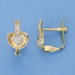 18K PENDIENTES CORAZÓN...