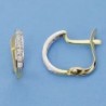 18K PENDIENTES BICOLOR. 11 X 2 MM.