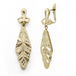 18K PENDIENTES CIGARRON