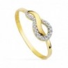 18K SORTIJA COMUNION BICOLOR CIRCONITAS