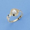 18K SORTIJA HOJITAS PERLA 4 MM.
