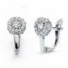 18K PENDIENTES ORO BLANCO CIRCONITAS. 13 X 7MM.