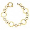 18K PULSERA ORO BICOLOR ESLABONES REDONDOS. ANCHO: 16 MM. LARGO: 20 CM.