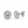 18K PENDIENTES ORO BLANCO CIRCONITAS. 8MM.