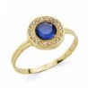18K SORTIJA PIEDRA AZUL 5MM. CIRCONITAS
