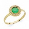 18K SORTIJA PIEDRA VERDE 9MM. CIRCONITAS