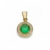 18K COLGANTE PIEDRA VERDE 5MM. CIRCONITAS