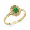 18K SORTIJA PIEDRA VERDE MOTIVO 9 X 7 MM.