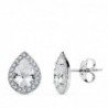 18K PENDIENTES ORO BLANCO CIRCONITAS. 10 X 8 MM