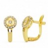 18K PENDIENTES CIRCONITAS. 12 X 6 MM.