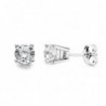 18K PENDIENTES GARRAS ORO BLANCO 5,5 MM. PRESION