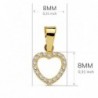 18K COLGANTE CORAZON CIRCONITAS 8 CM